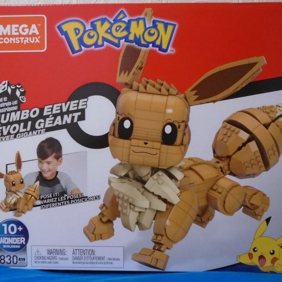 MEGA CONSTRUX, POKEMON, JUMBO EEVEE, PLAY/BUILD SET, 830 PCS, BRAND NEW! - Picture 6 of 6